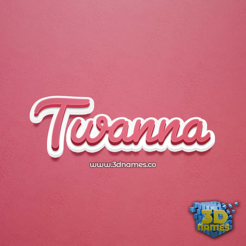 twanna in Red Scribble style - 3D name wallpaper