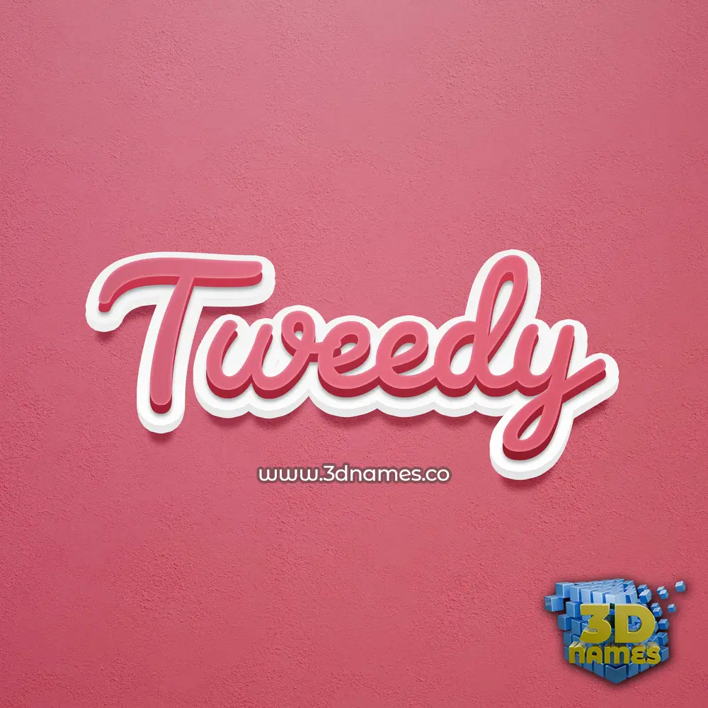 tweedy in Red Scribble style - 3D name wallpaper