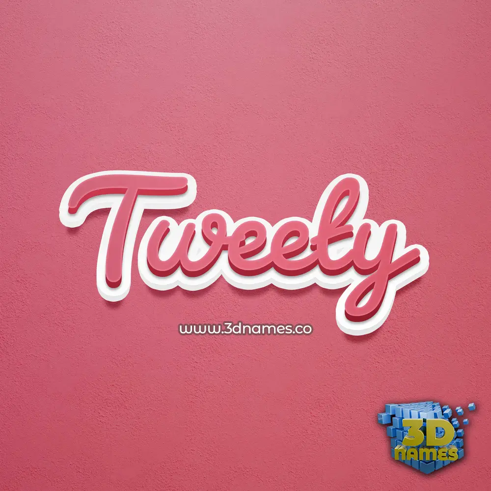 tweety in Red Scribble style - 3D name wallpaper