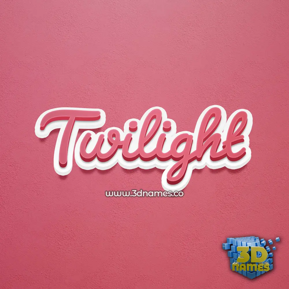 twilight in Red Scribble style - 3D name wallpaper