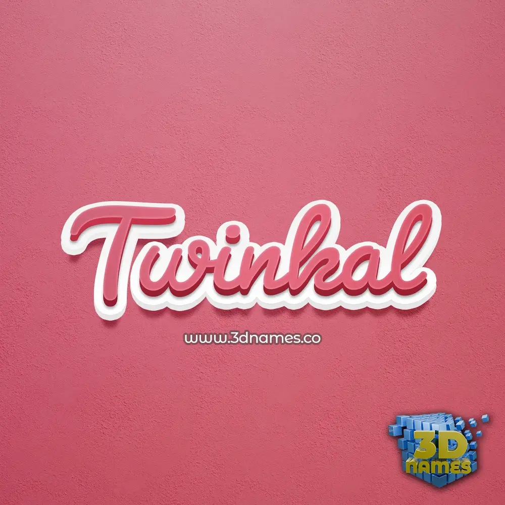 twinkal in Red Scribble style - 3D name wallpaper
