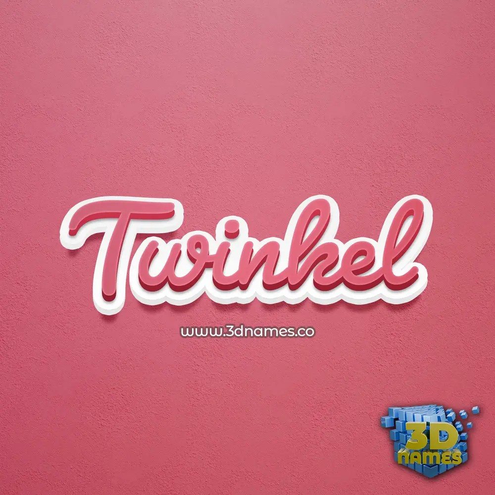 twinkel in Red Scribble style - 3D name wallpaper