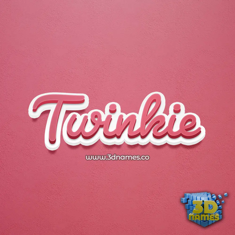 twinkie in Red Scribble style - 3D name wallpaper