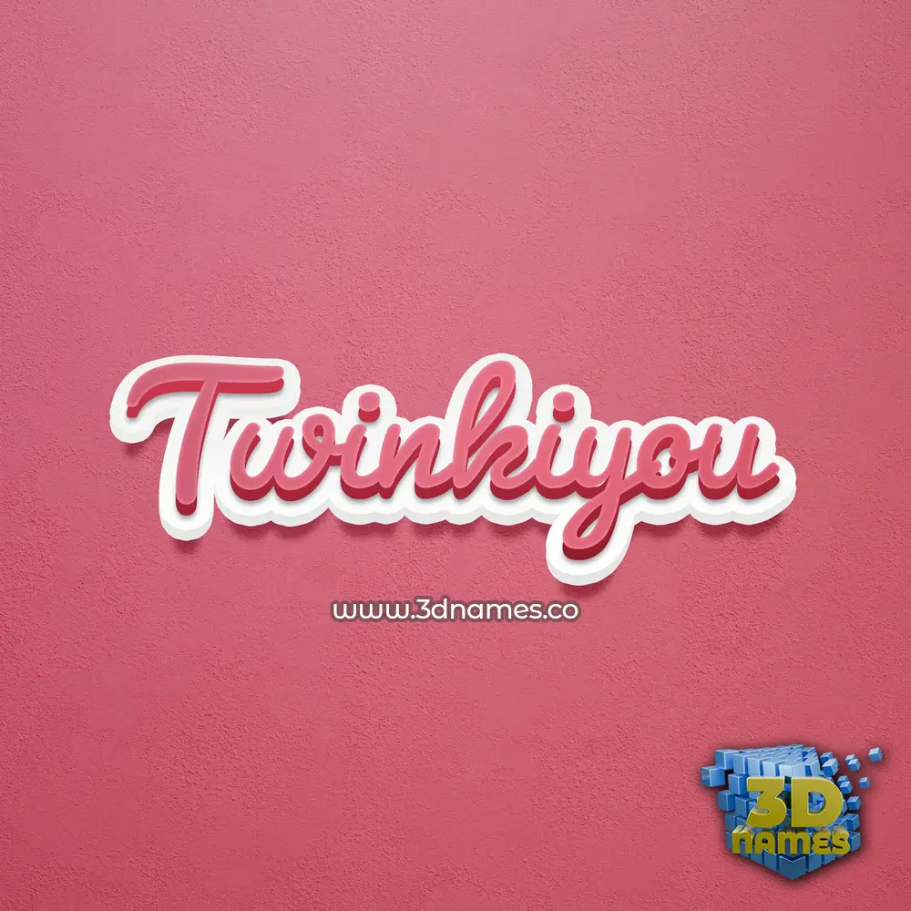 twinkiyou in Red Scribble style - 3D name wallpaper