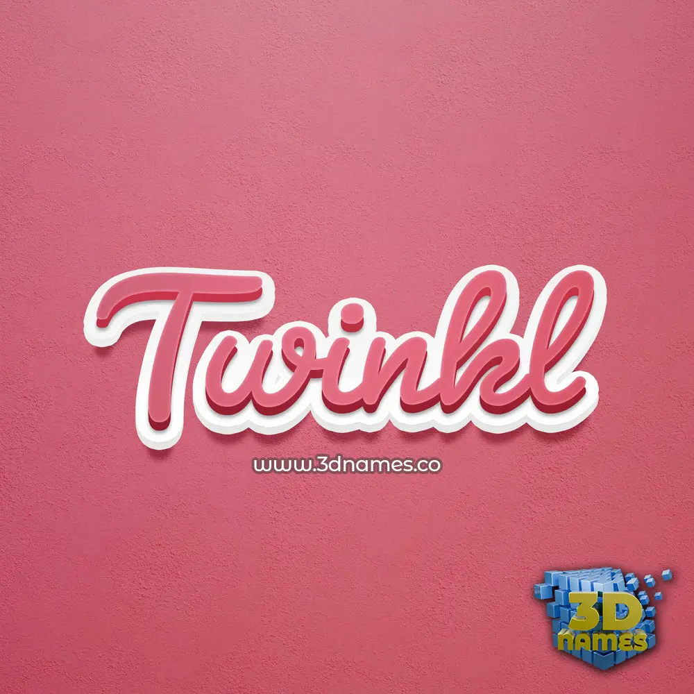 twinkl in Red Scribble style - 3D name wallpaper