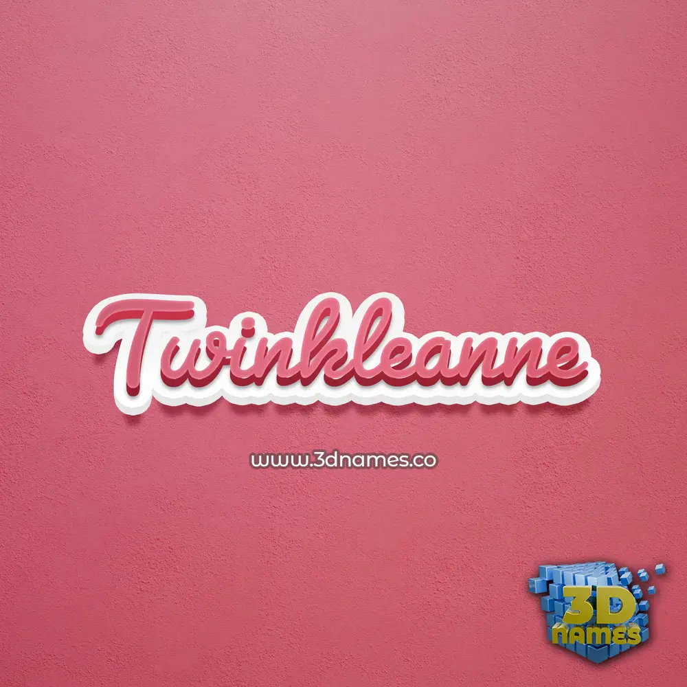 twinkleanne in Red Scribble style - 3D name wallpaper