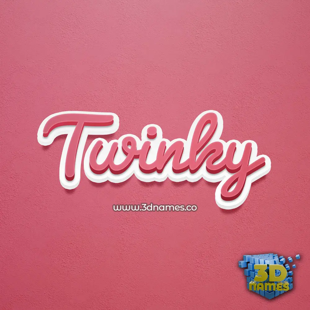 twinky in Red Scribble style - 3D name wallpaper