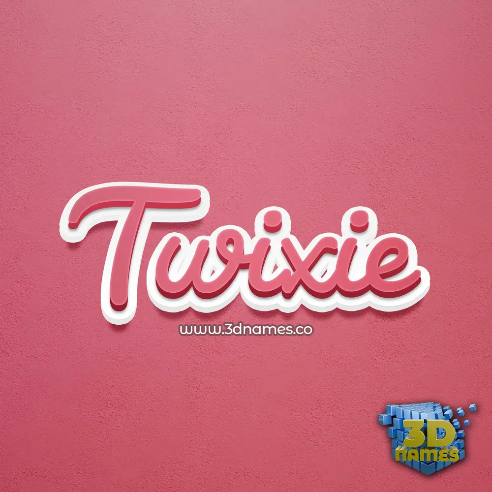 twixie in Red Scribble style - 3D name wallpaper