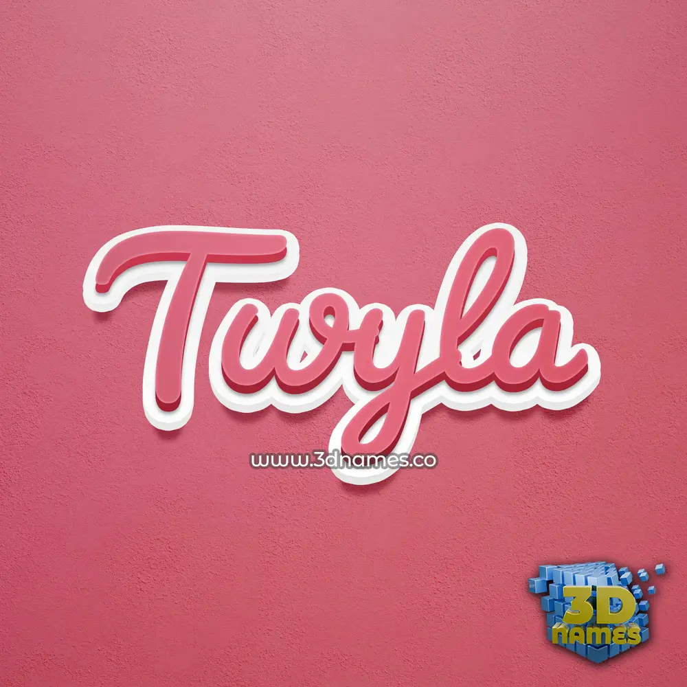 twyla in Red Scribble style - 3D name wallpaper