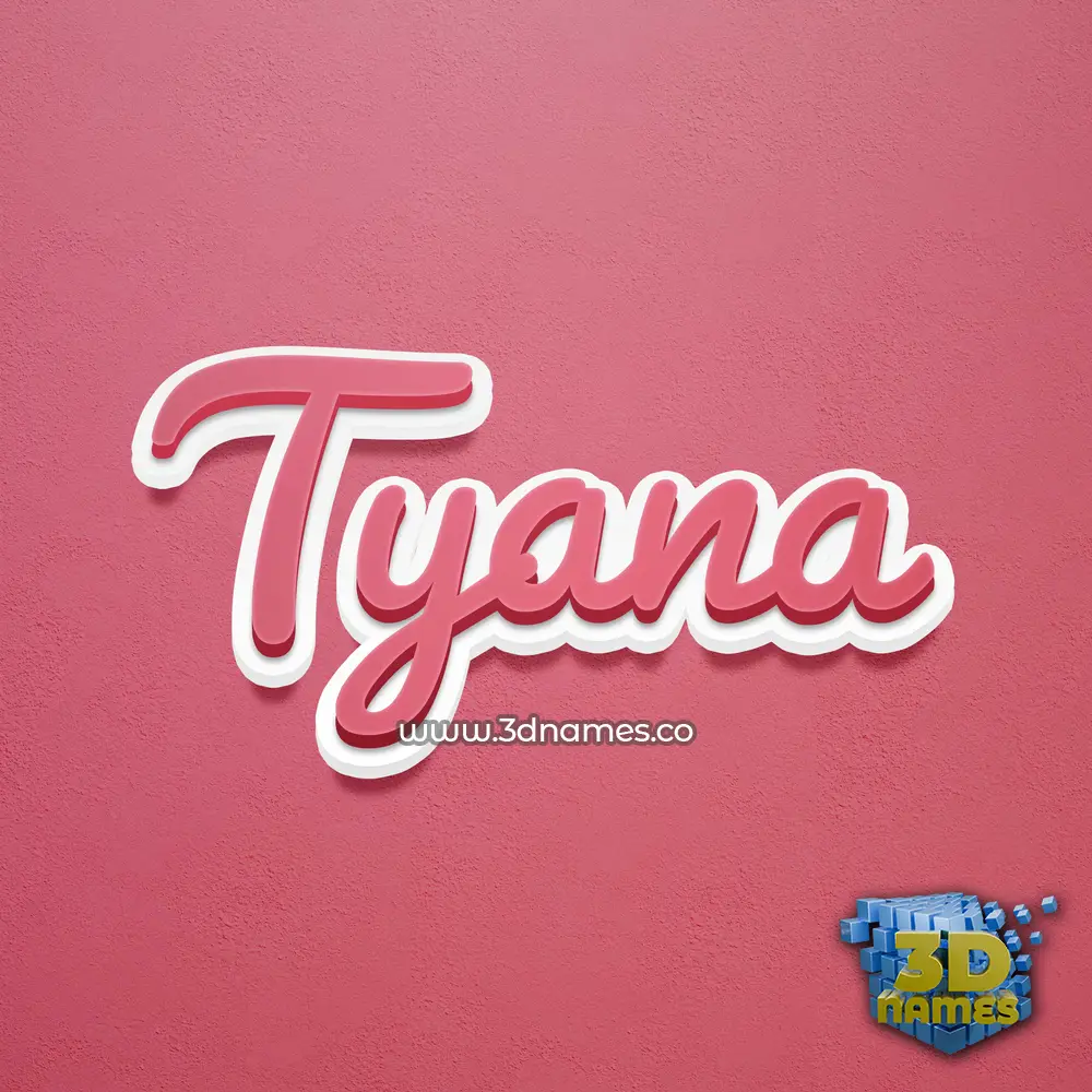 tyana in Red Scribble style - 3D name wallpaper