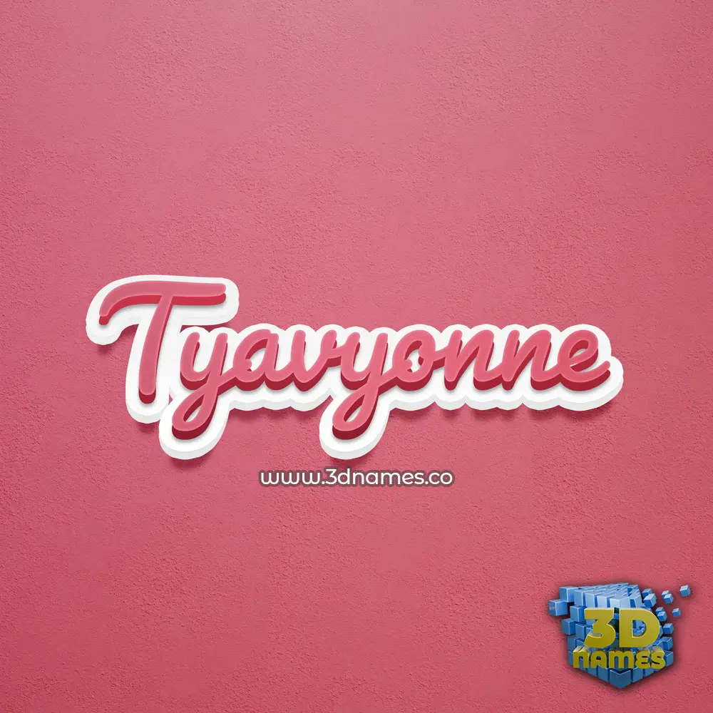 tyavyonne in Red Scribble style - 3D name wallpaper