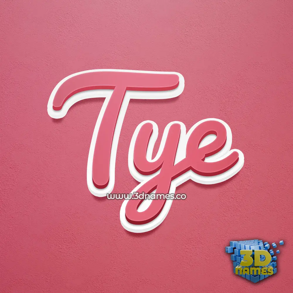 tye in Red Scribble style - 3D name wallpaper