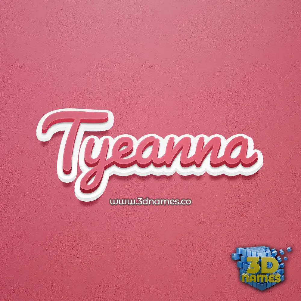 tyeanna in Red Scribble style - 3D name wallpaper