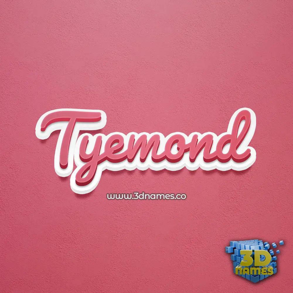 tyemond in Red Scribble style - 3D name wallpaper
