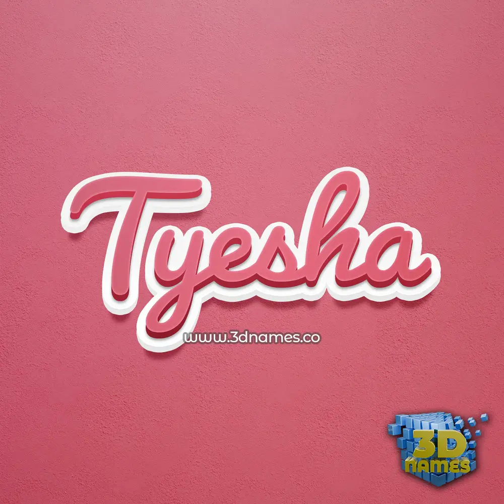 tyesha in Red Scribble style - 3D name wallpaper