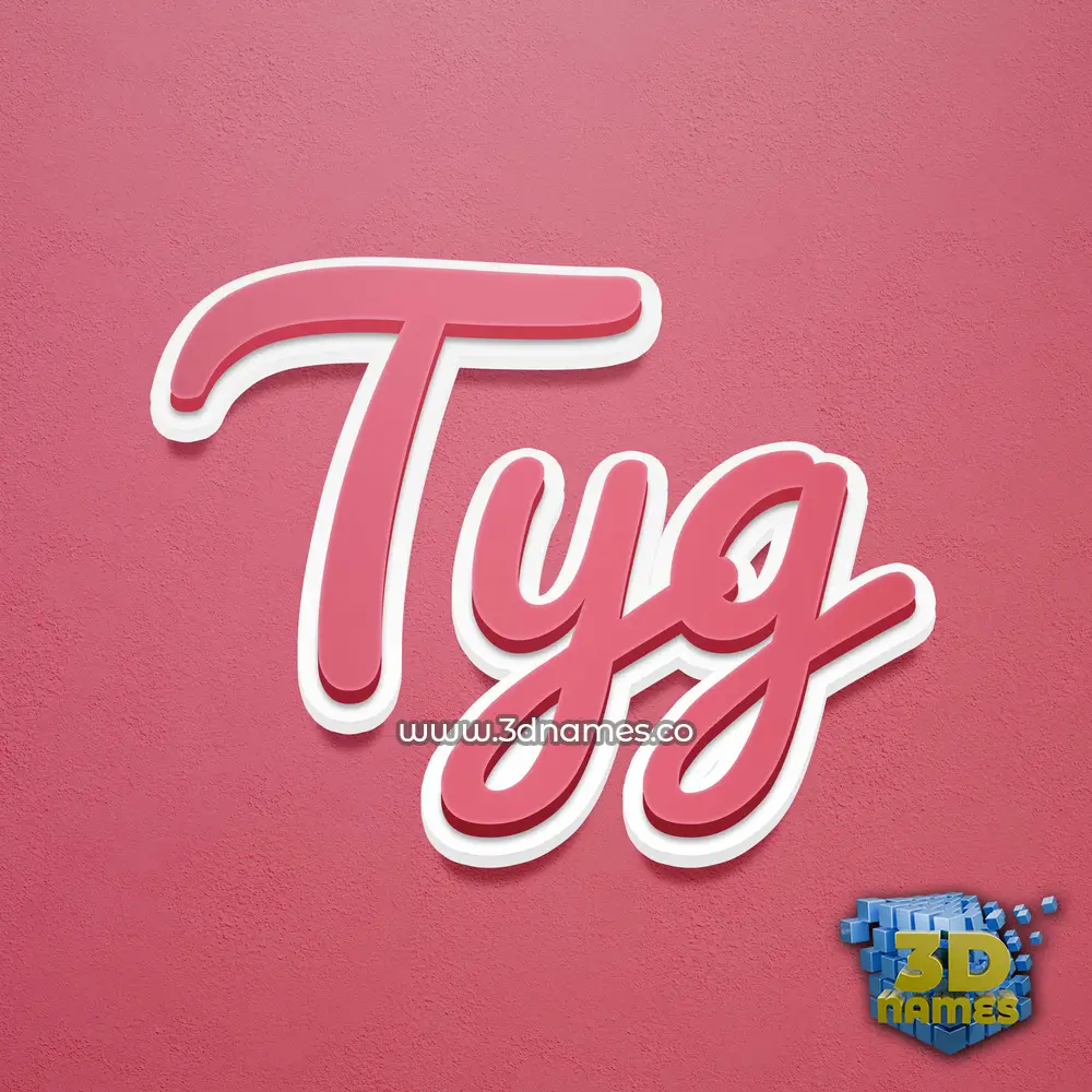 tyg in Red Scribble style - 3D name wallpaper