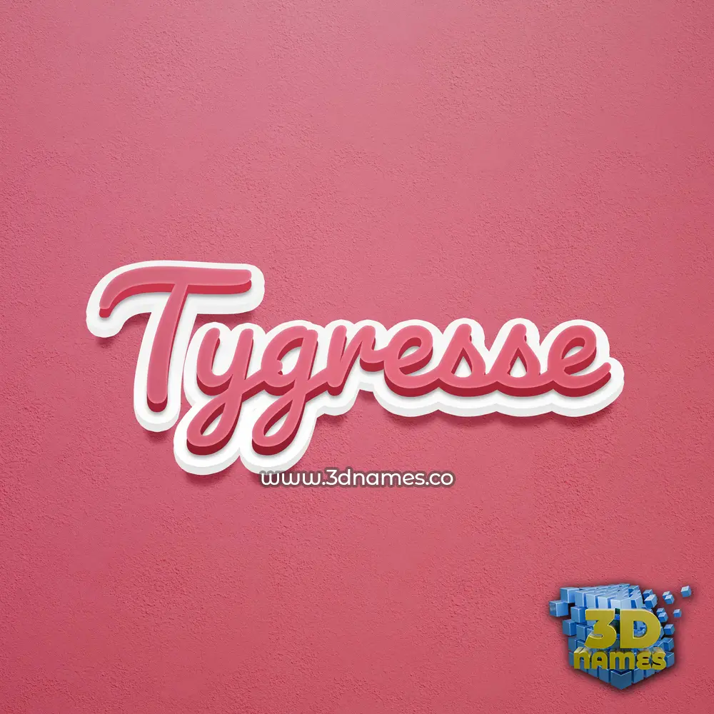 tygresse in Red Scribble style - 3D name wallpaper