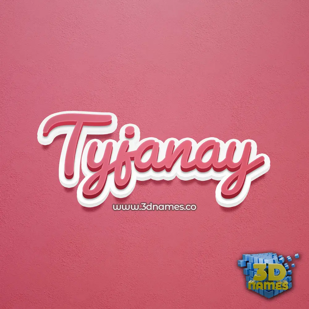 tyjanay in Red Scribble style - 3D name wallpaper