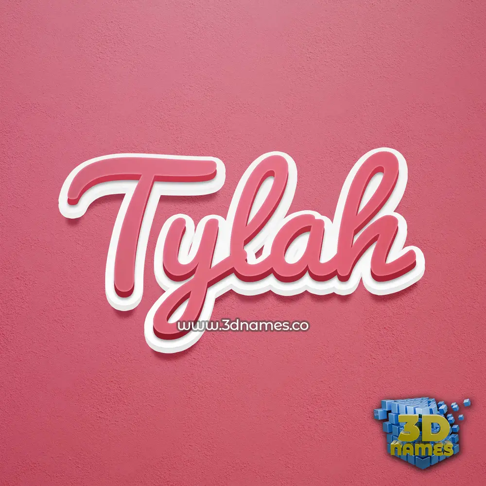 tylah in Red Scribble style - 3D name wallpaper