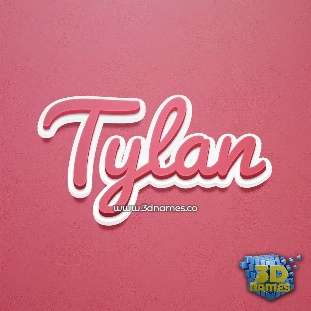 tylan in Red Scribble style - 3D name wallpaper