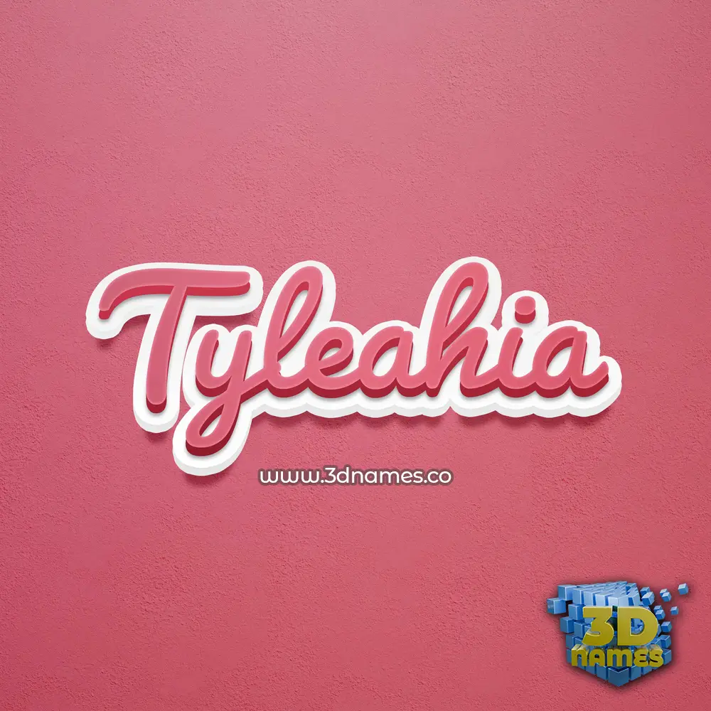 tyleahia in Red Scribble style - 3D name wallpaper