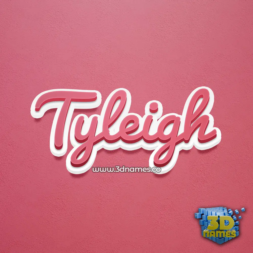 tyleigh in Red Scribble style - 3D name wallpaper