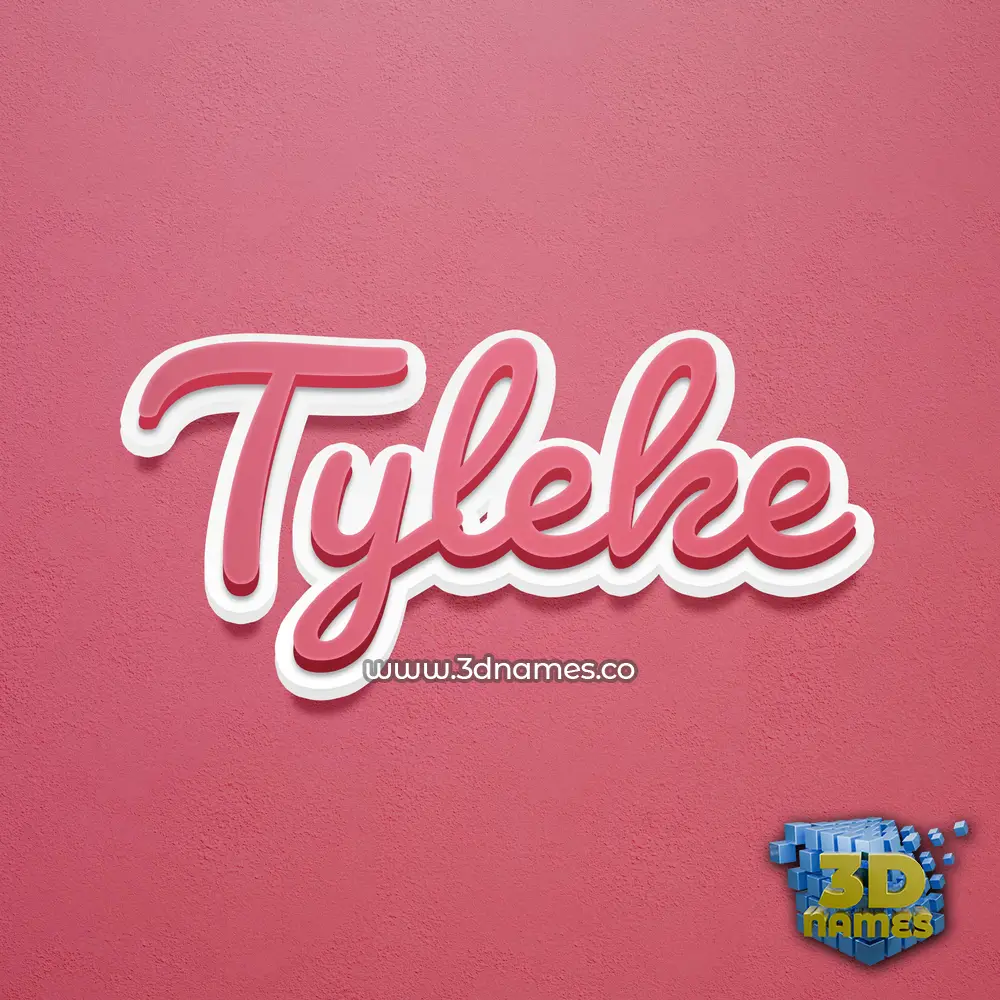 tyleke in Red Scribble style - 3D name wallpaper