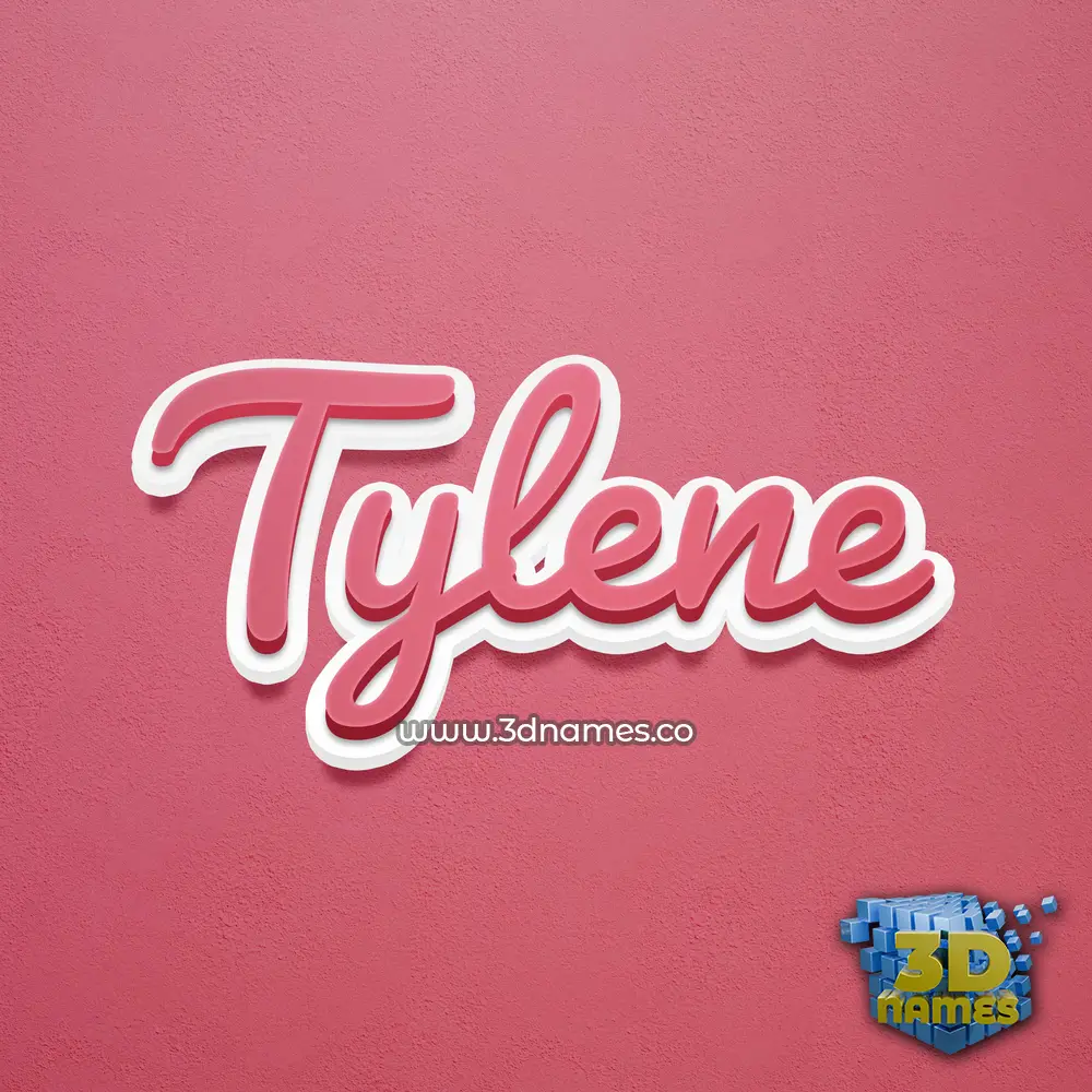 tylene in Red Scribble style - 3D name wallpaper
