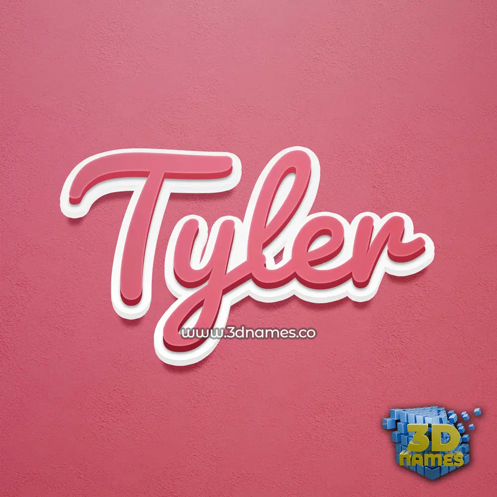 tyler in Red Scribble style - 3D name wallpaper