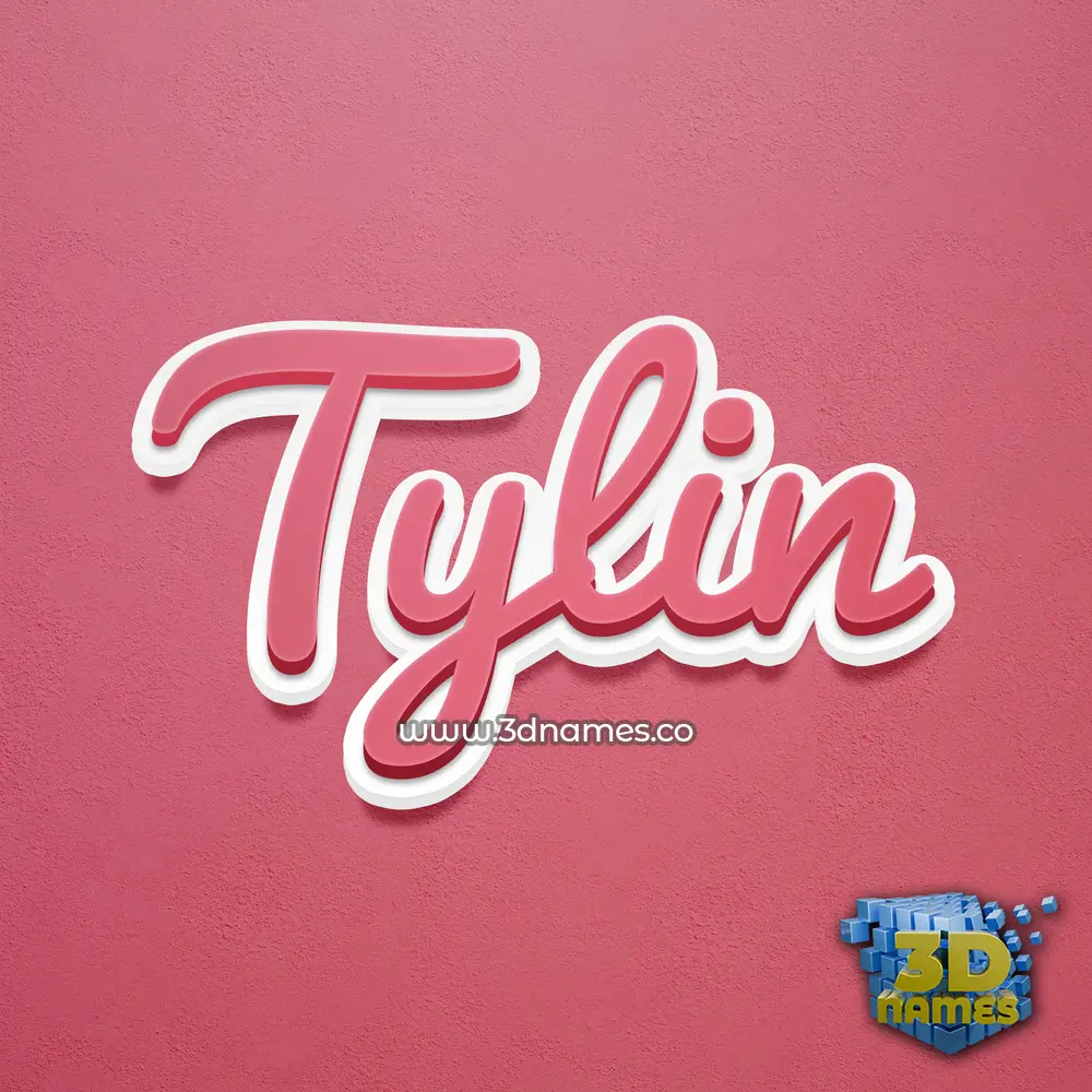 tylin in Red Scribble style - 3D name wallpaper