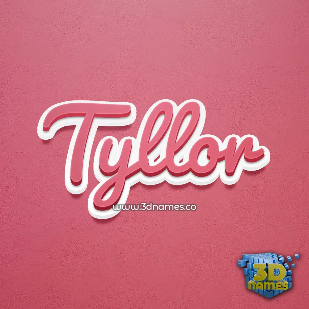 tyllor in Red Scribble style - 3D name wallpaper