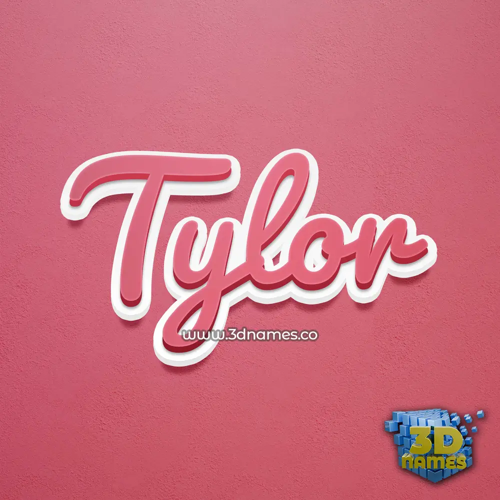 tylor in Red Scribble style - 3D name wallpaper