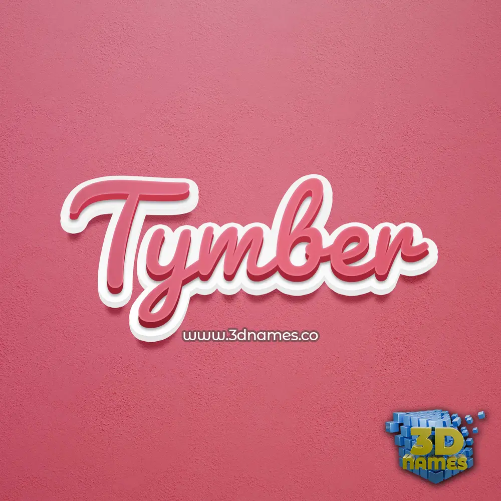 tymber in Red Scribble style - 3D name wallpaper