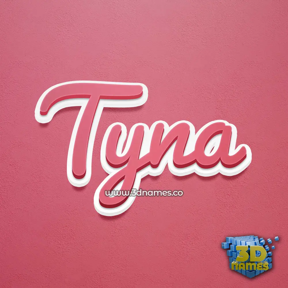 tyna in Red Scribble style - 3D name wallpaper