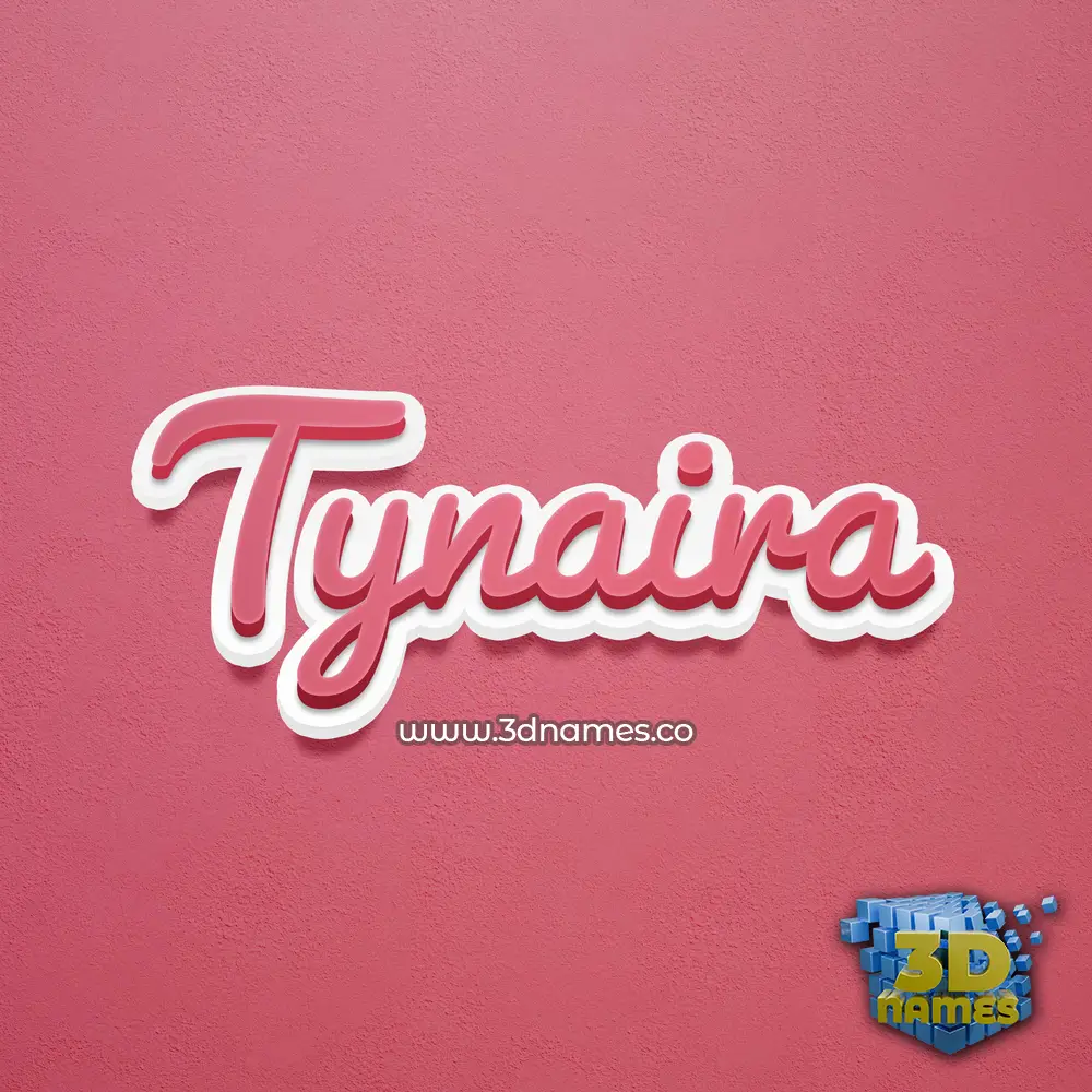 tynaira in Red Scribble style - 3D name wallpaper