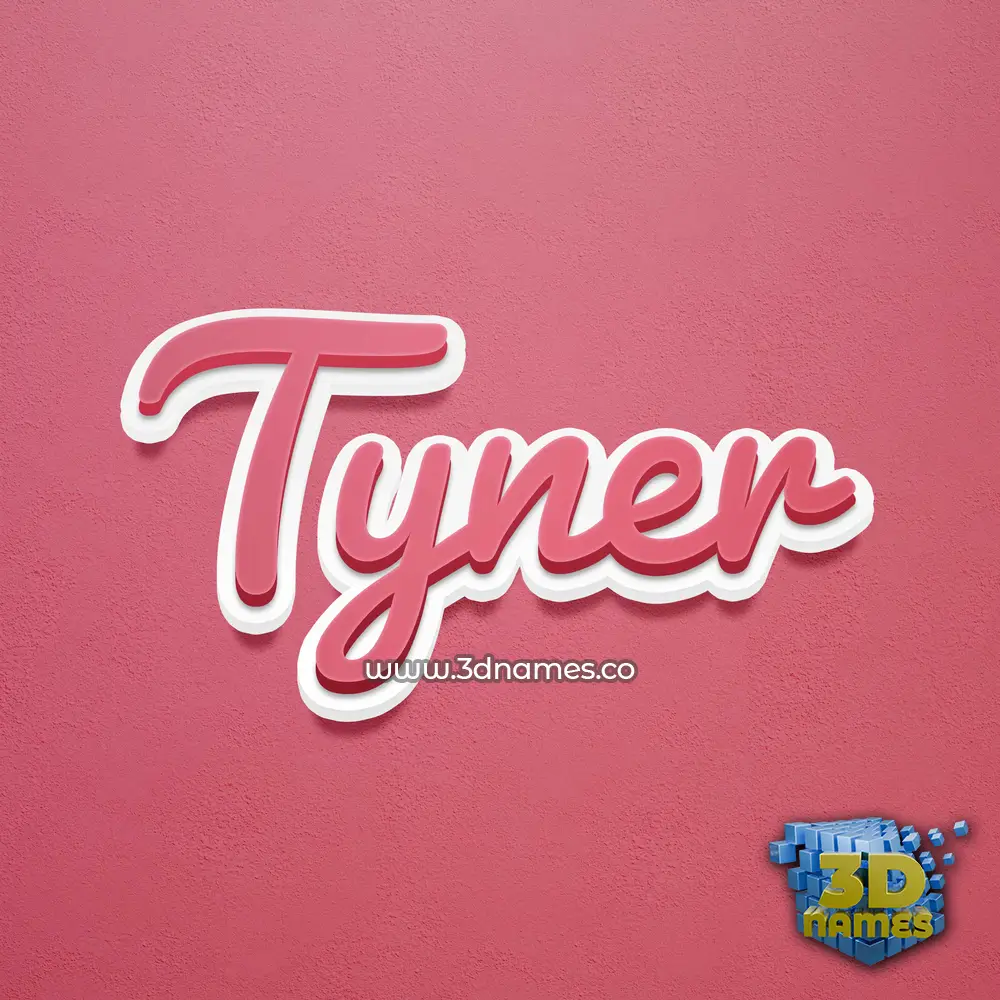 tyner in Red Scribble style - 3D name wallpaper