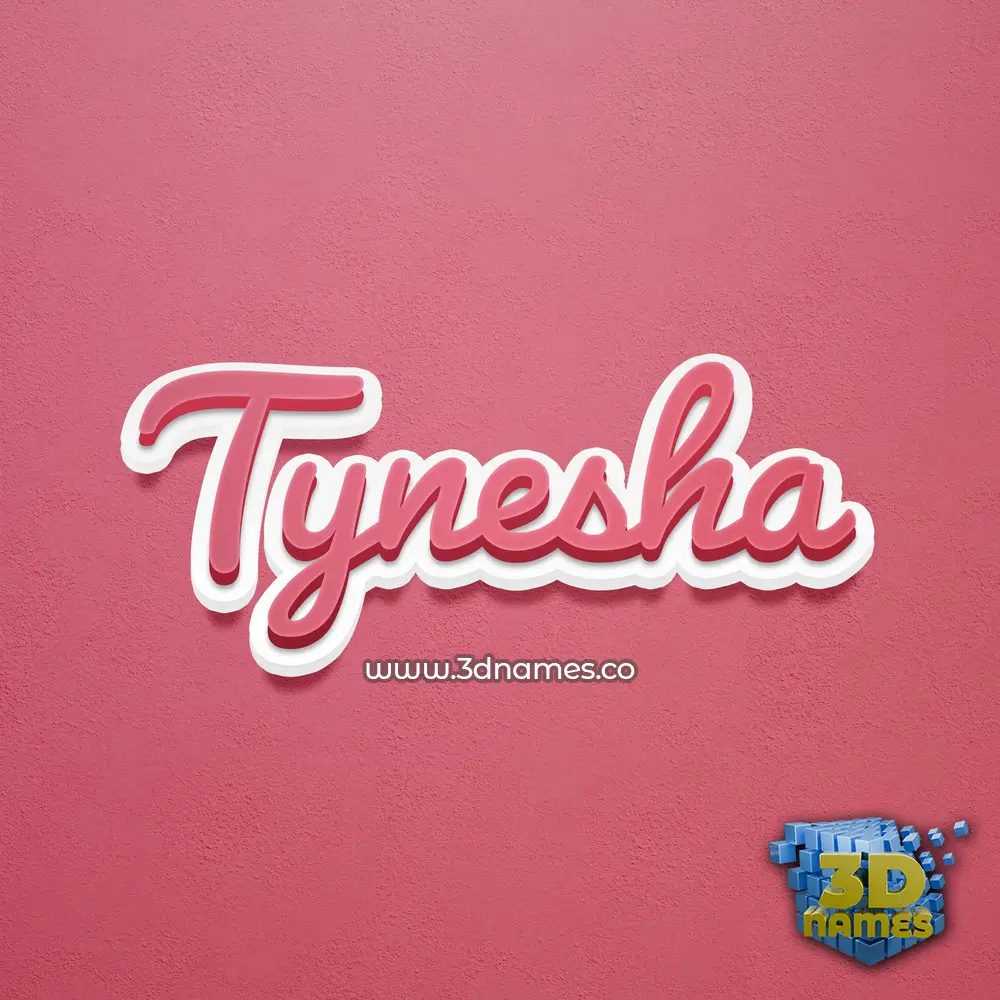 tynesha in Red Scribble style - 3D name wallpaper