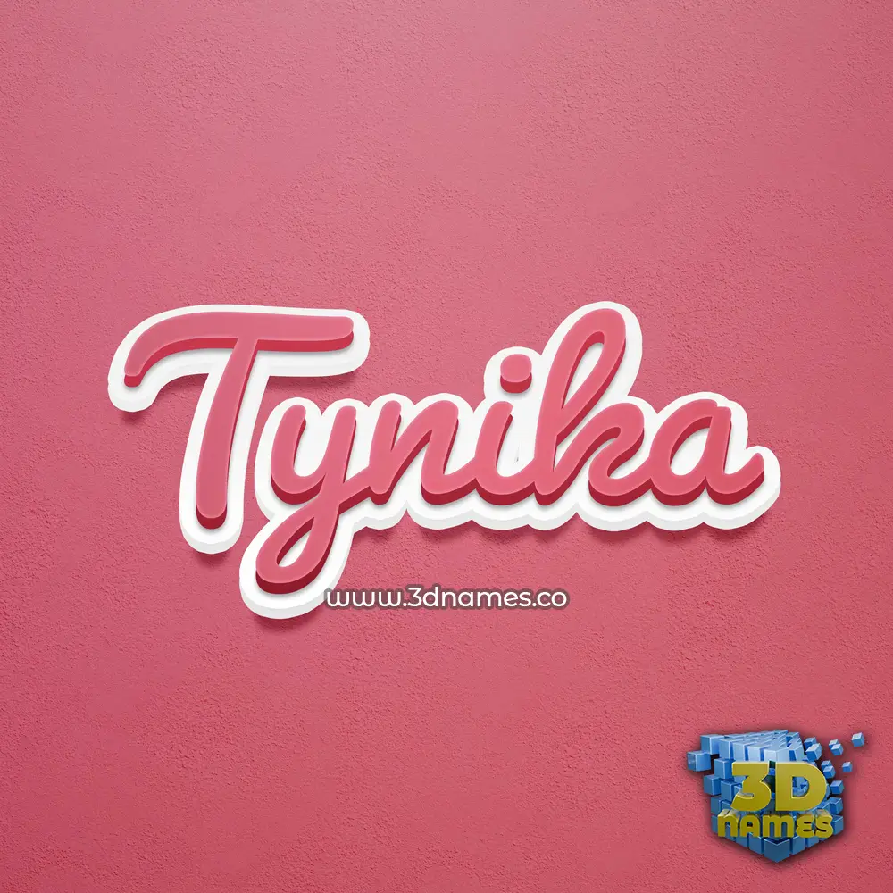 tynika in Red Scribble style - 3D name wallpaper