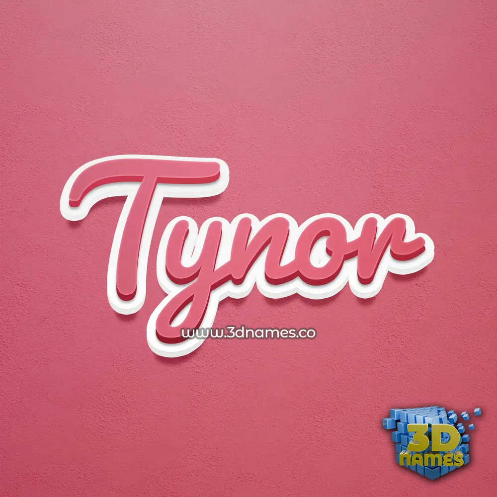 tynor in Red Scribble style - 3D name wallpaper