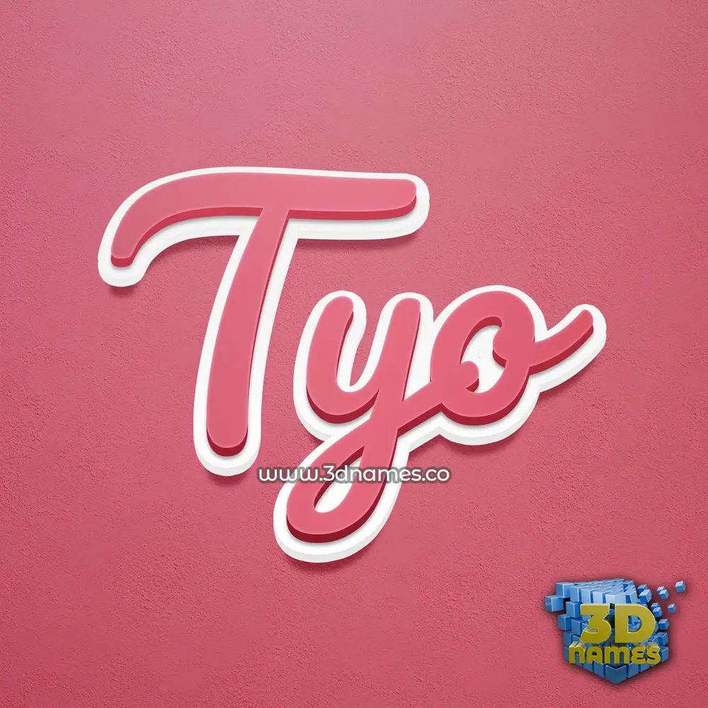 tyo in Red Scribble style - 3D name wallpaper