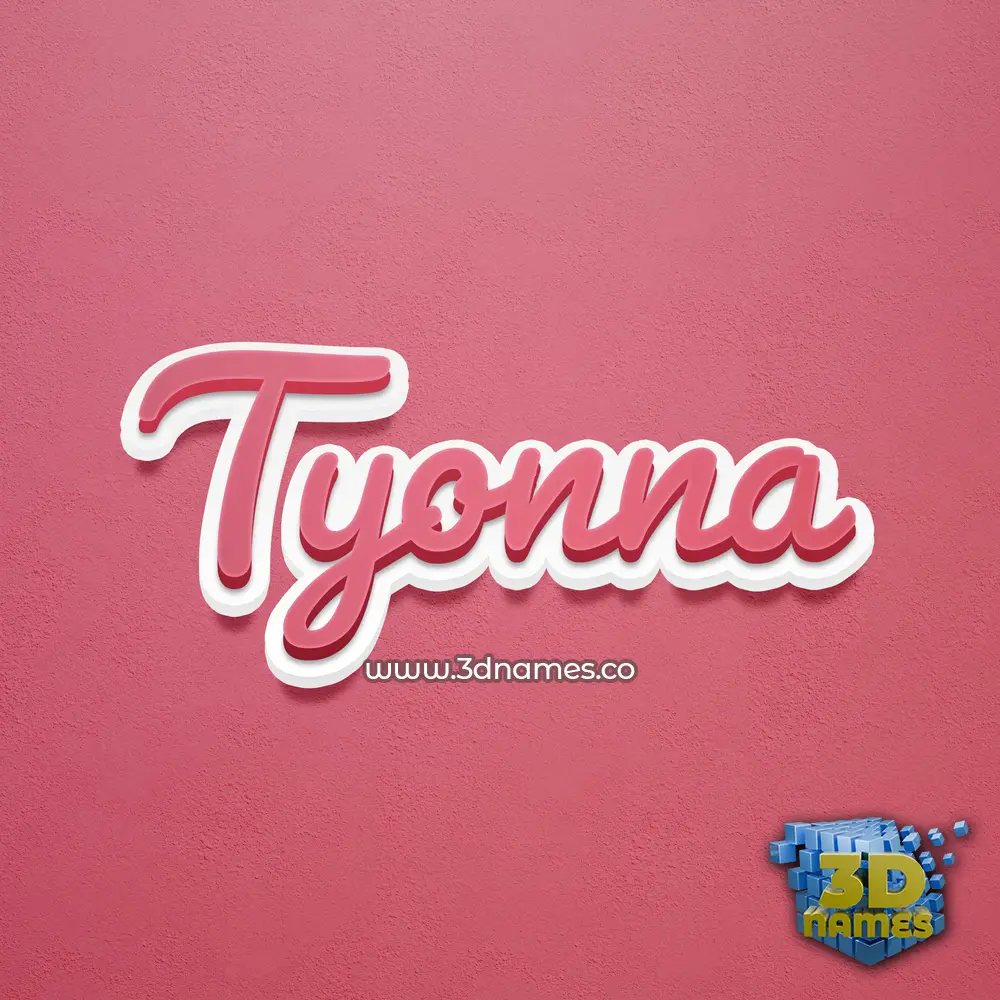 tyonna in Red Scribble style - 3D name wallpaper