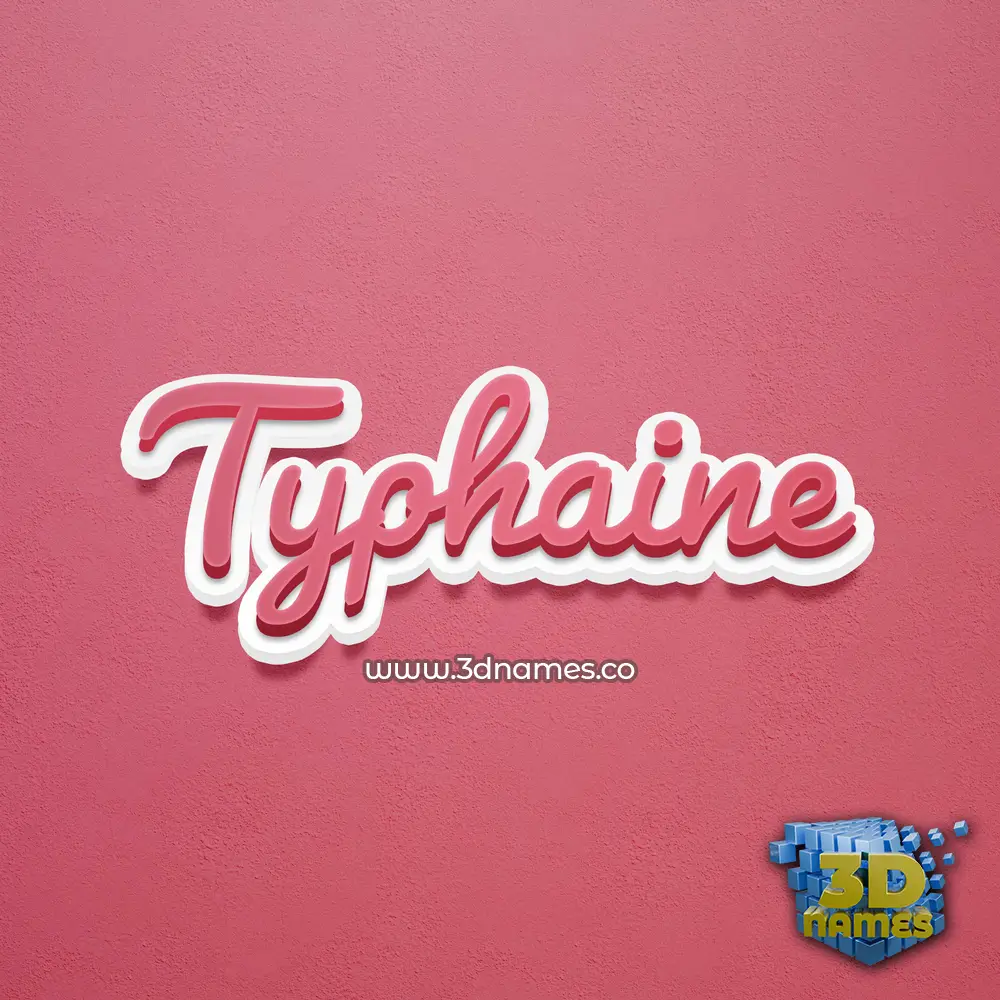 typhaine in Red Scribble style - 3D name wallpaper
