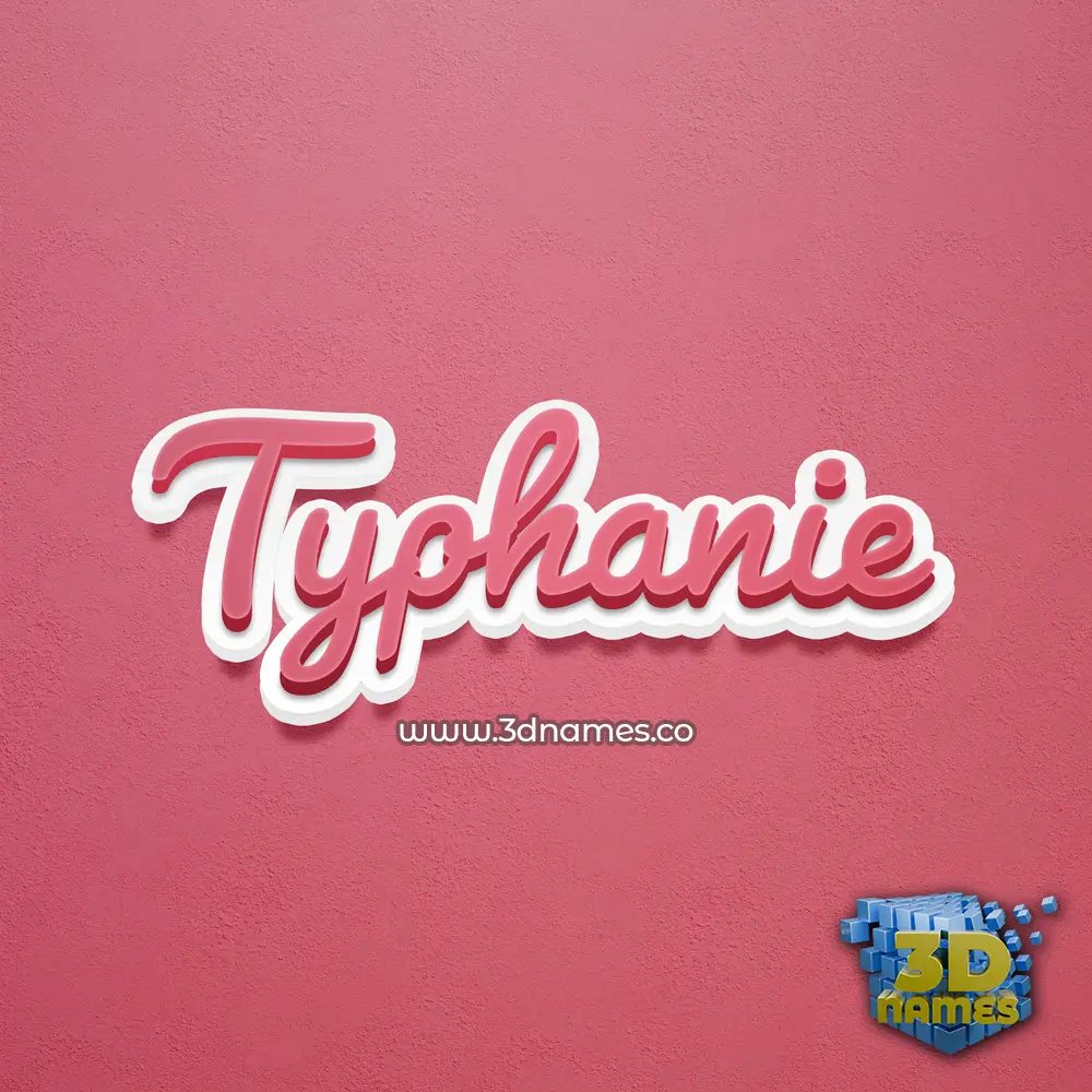 typhanie in Red Scribble style - 3D name wallpaper