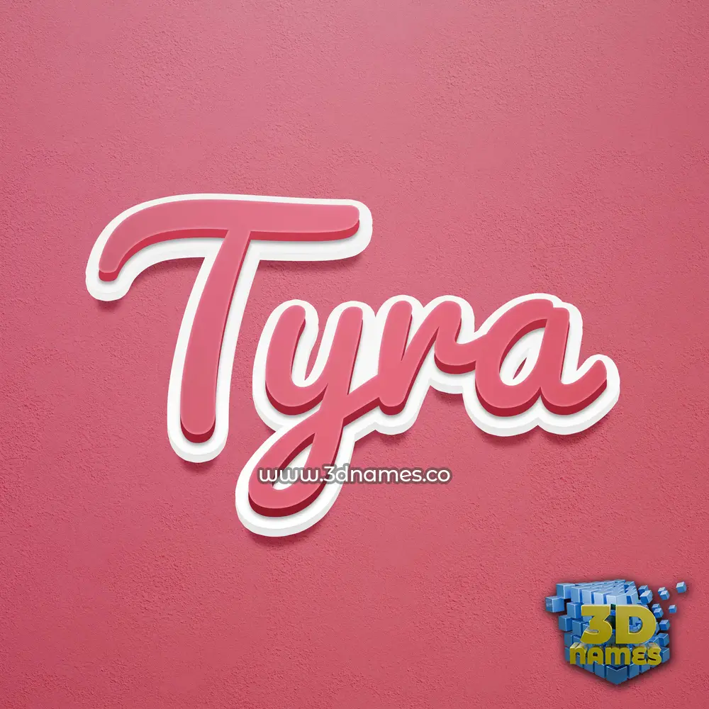 tyra in Red Scribble style - 3D name wallpaper