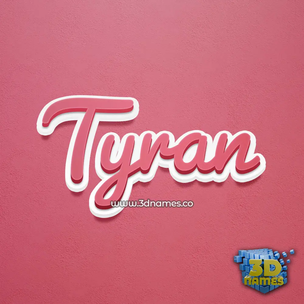 tyran in Red Scribble style - 3D name wallpaper