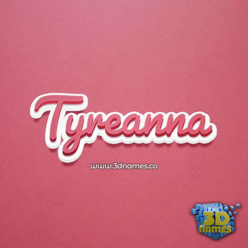 tyreanna in Red Scribble style - 3D name wallpaper