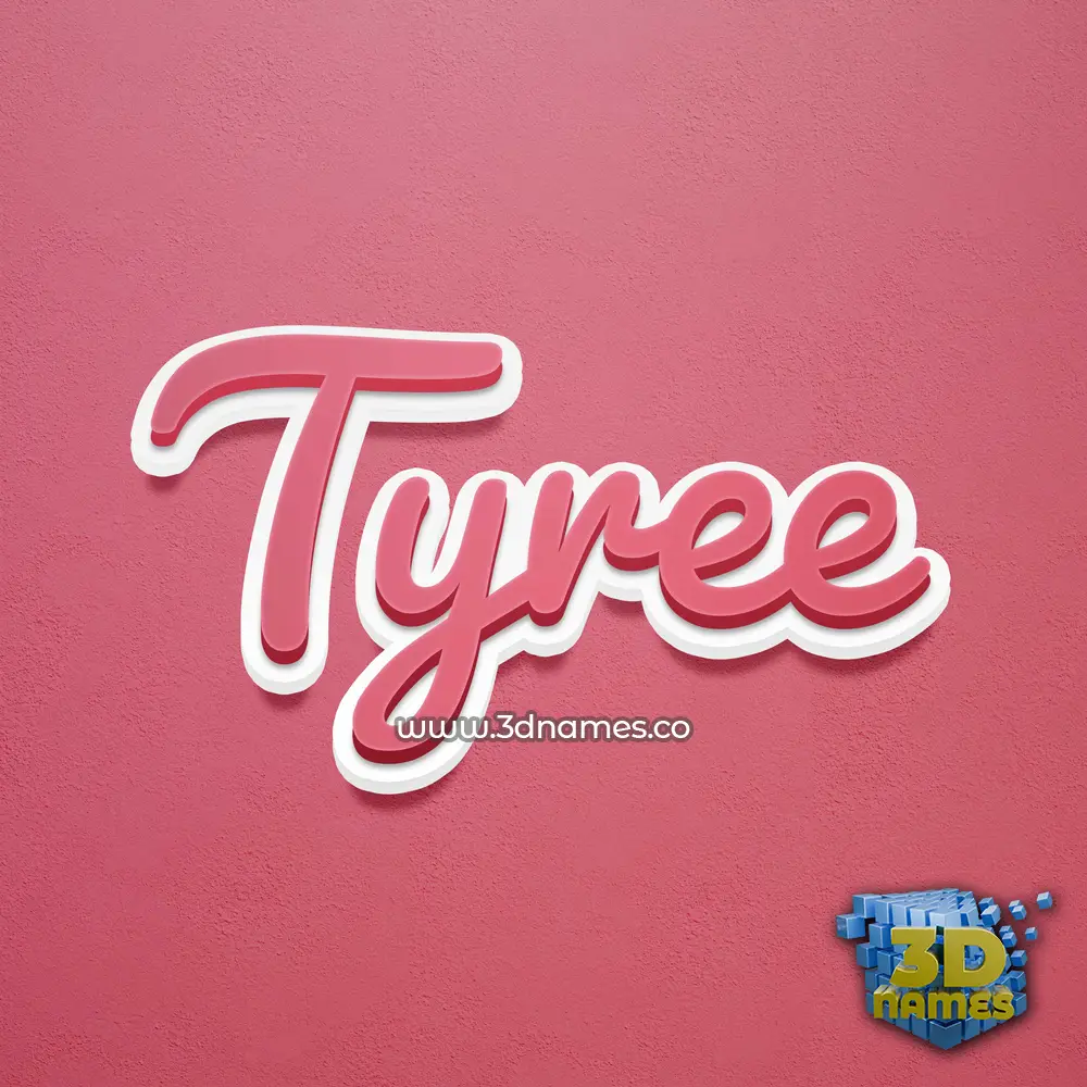 tyree in Red Scribble style - 3D name wallpaper