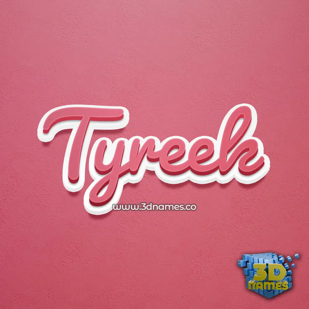 tyreek in Red Scribble style - 3D name wallpaper
