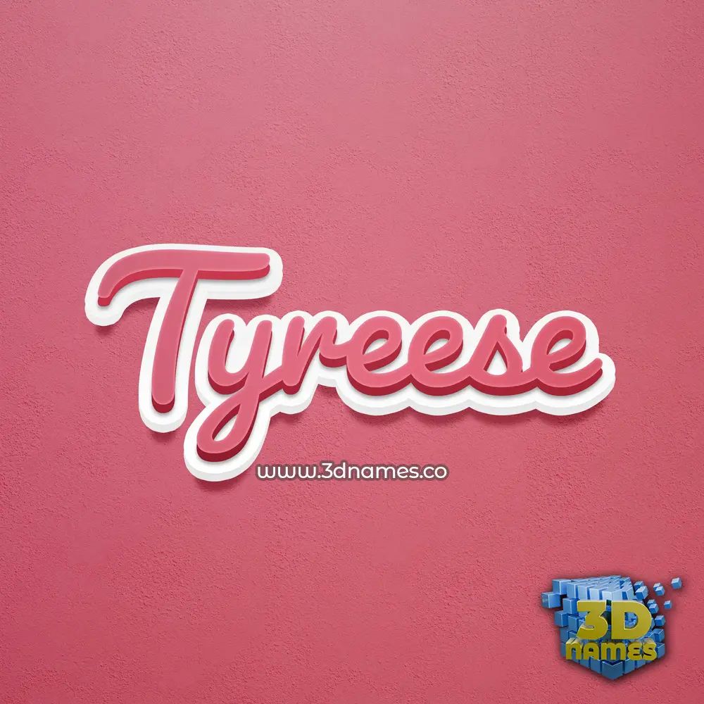tyreese in Red Scribble style - 3D name wallpaper