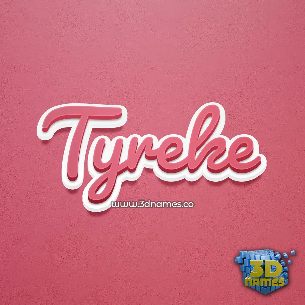tyreke in Red Scribble style - 3D name wallpaper